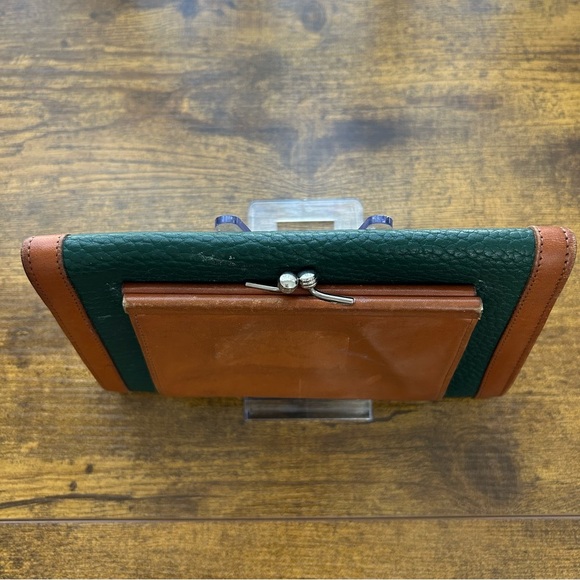 Dooney & Bourke Vintage Fir Green AWL Checkbook Wallet - Picture 3 of 5